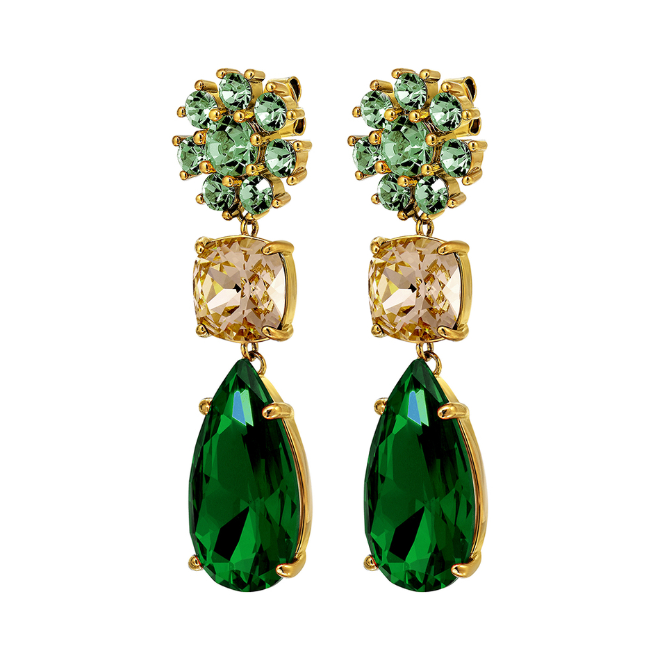 Серьги Dyrberg Kern MISIA SG EMERALD GREEN / GOLDEN 470095