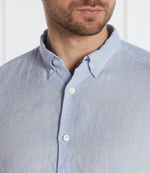 Льняная рубашка S-LIAM BOSS BLACK - голубой(50513849)