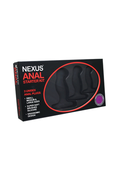 Набор анальных втулок Nexus черные, 3 шт.