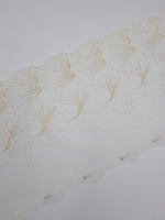 Вышивка на сетке кремовый/золото К736 левая