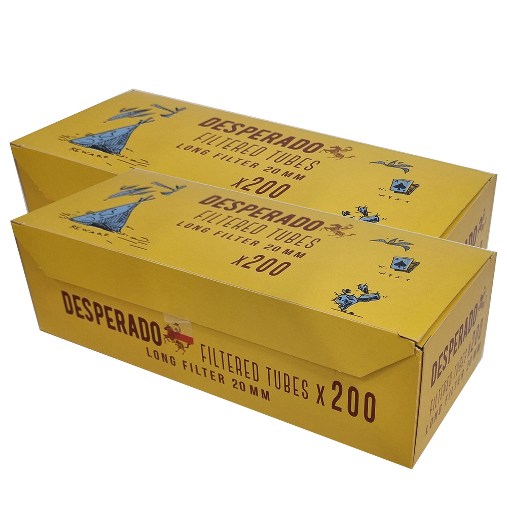 Гильзы для сигарет "Desperado" Long Filter 20мм 2x200шт (Комплект)