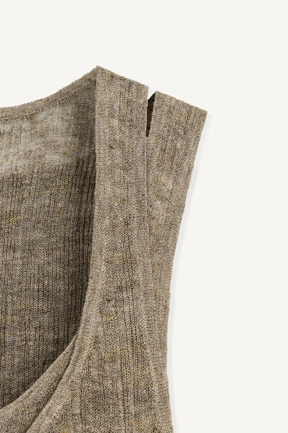 ZARA ТОП БЕЗ РУКАВОВ, ХАКИ