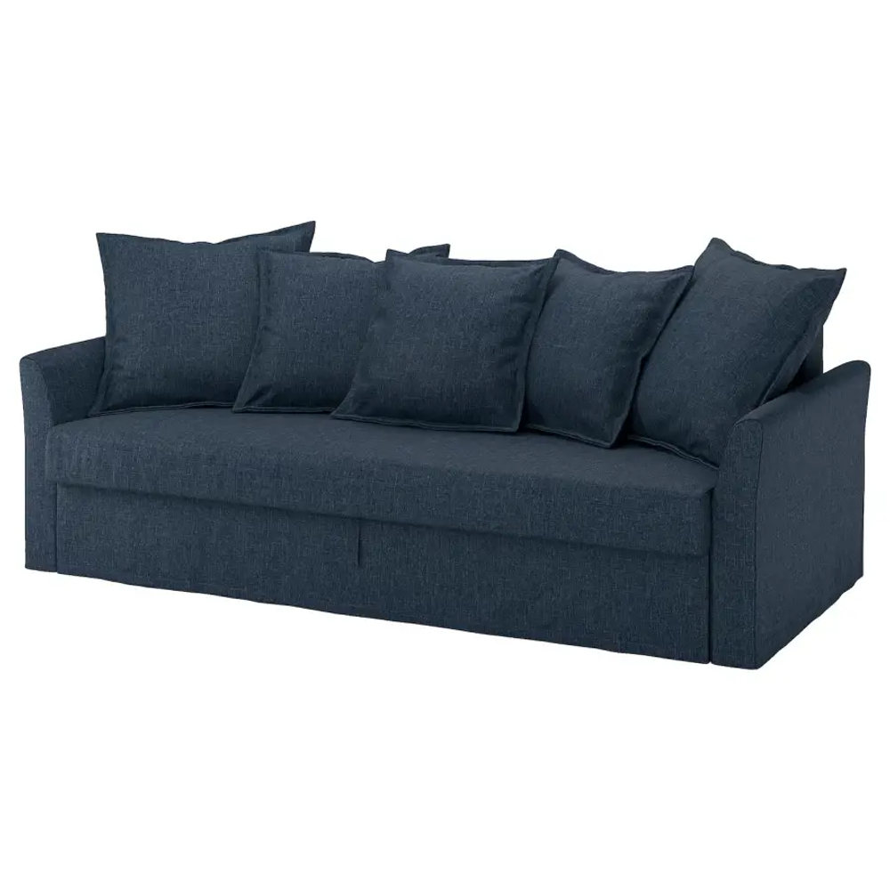 3-местный диван-кровать - IKEA HOLMSUND/ГОЛЬМСУНД ИКЕА, 231х99х79 см, темно-синий