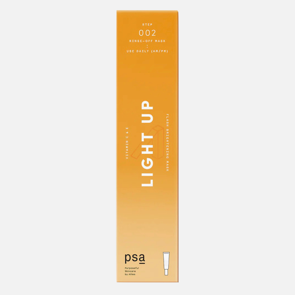 PSA LIGHT UP Vitamin C & E Flash Brightening Mask Осветляющая флэш-маска с витаминами С и Е, 50 мл