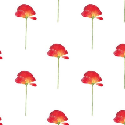 Акварельные красные цветы