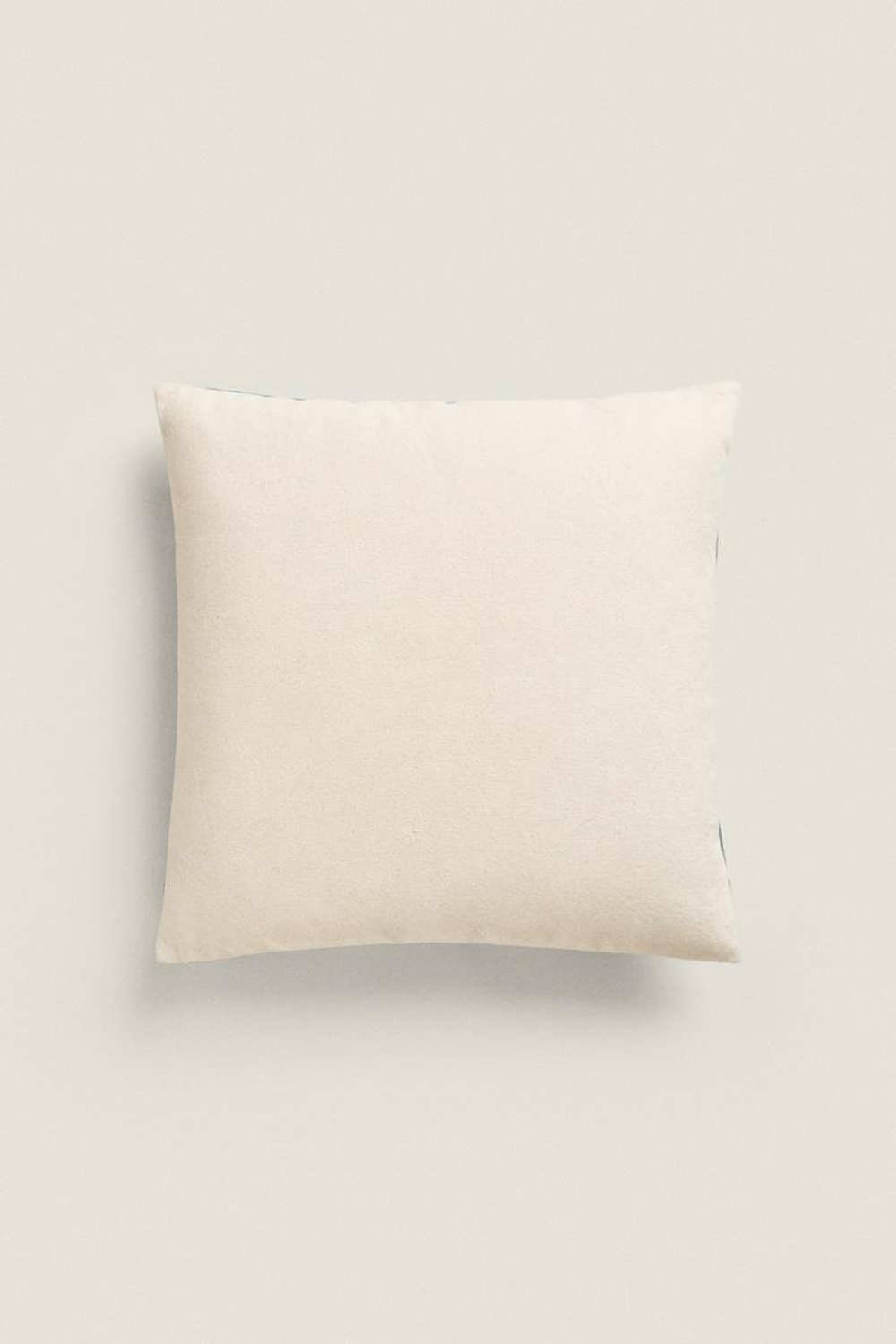 ZARA HOME ОДНОТОННЫЙ ХЛОПКОВЫЙ ЧЕХОЛ ДЛЯ ДЕКОРАТИВНОЙ ПОДУШКИ, СИНИЙ