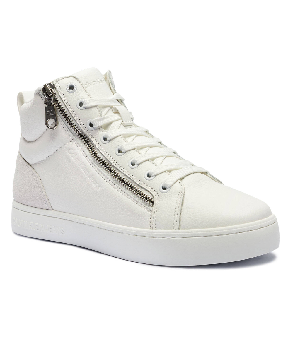 Кожаные кроссовки Calvin Klein Jeans - белый(YM0YM01156)