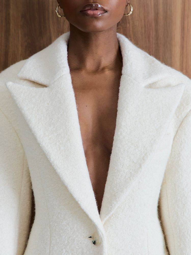 Пальто однобортное приталенное Ivory