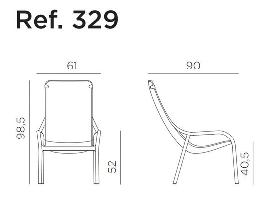Кресло Net Lounge пластиковое зеленое Nardi Италия