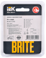 BRITE Рамка 1 -местная РУ-1-2-БрСе стекло серый IEK