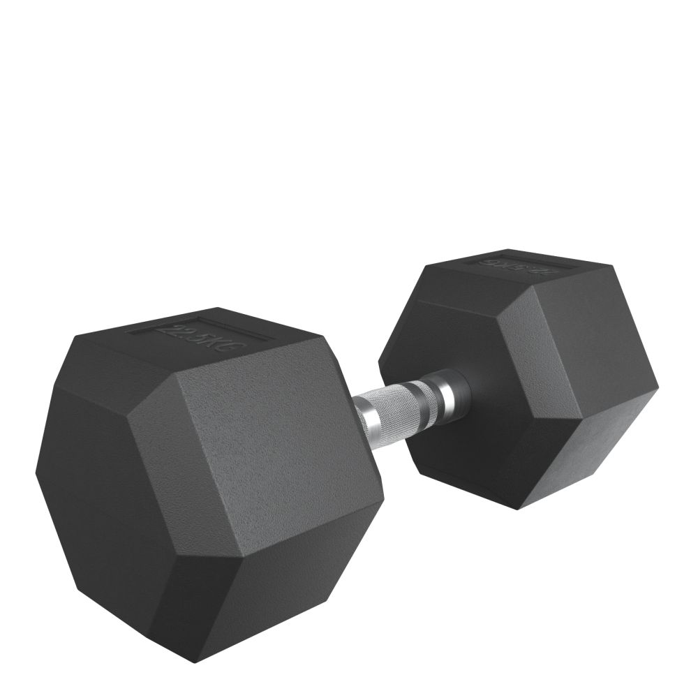 Гантель гексагональная UNIX Fit обрезиненная 22,5 кг, 2 шт.