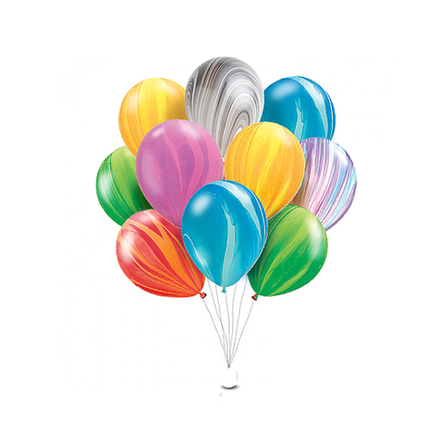 Фонтан из воздушных шаров - Агаты - 15 шаров