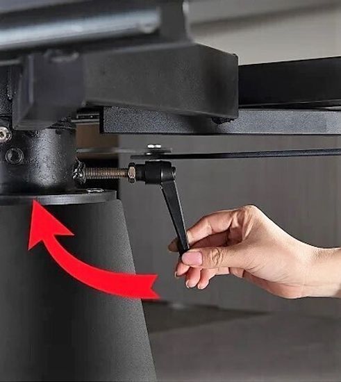 Стол обеденный раскладной круглый YODA Black