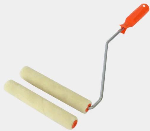 Валик-Мини Велюр + запаска 150мм, d15, d6, ворс 5мм, руч. удлин. (100%шерсть)Black Edition /556-4160