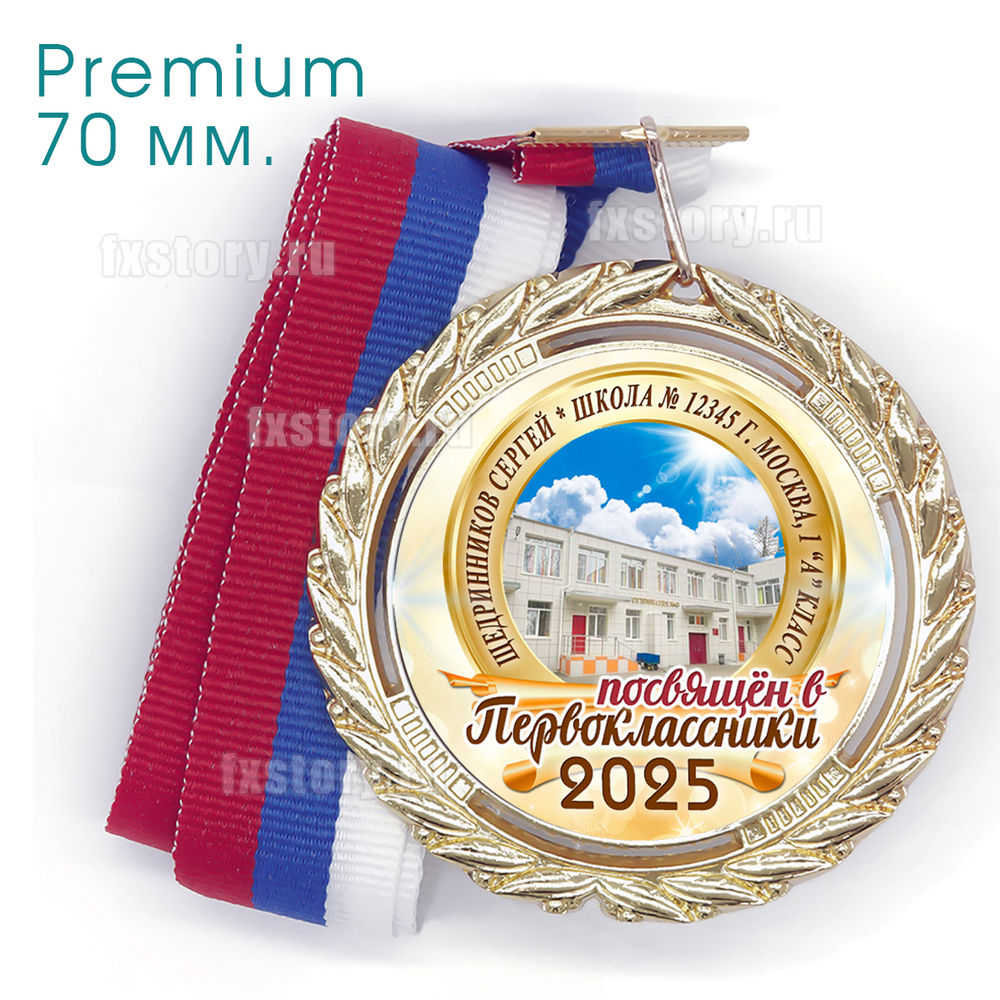 Медаль PREMIUM 70 мм. (F01). С фото.