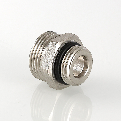 Ниппель латунный никелированный переходной наружная резьба с переходом на "евроконус" VALTEC