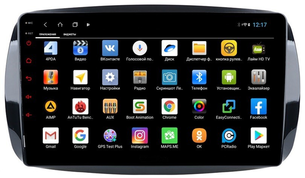 Магнитола для Smart ForTwo/ForFour 2014-2022 - Parafar PF214XHD на Android 13, 8-ядер, 4Гб+64Гб, CarPlay, 4G SIM-слот