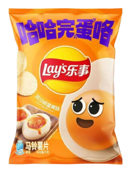 Картофельные чипсы Lay's со вкусом соленого желтка