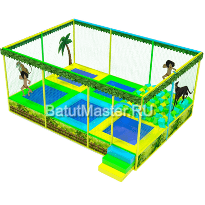 Батутная арена "Тропики" 6,5x4,5x3,5 м
