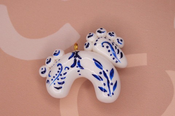 Подвеска Лошадка полимерная глина 50х43 мм