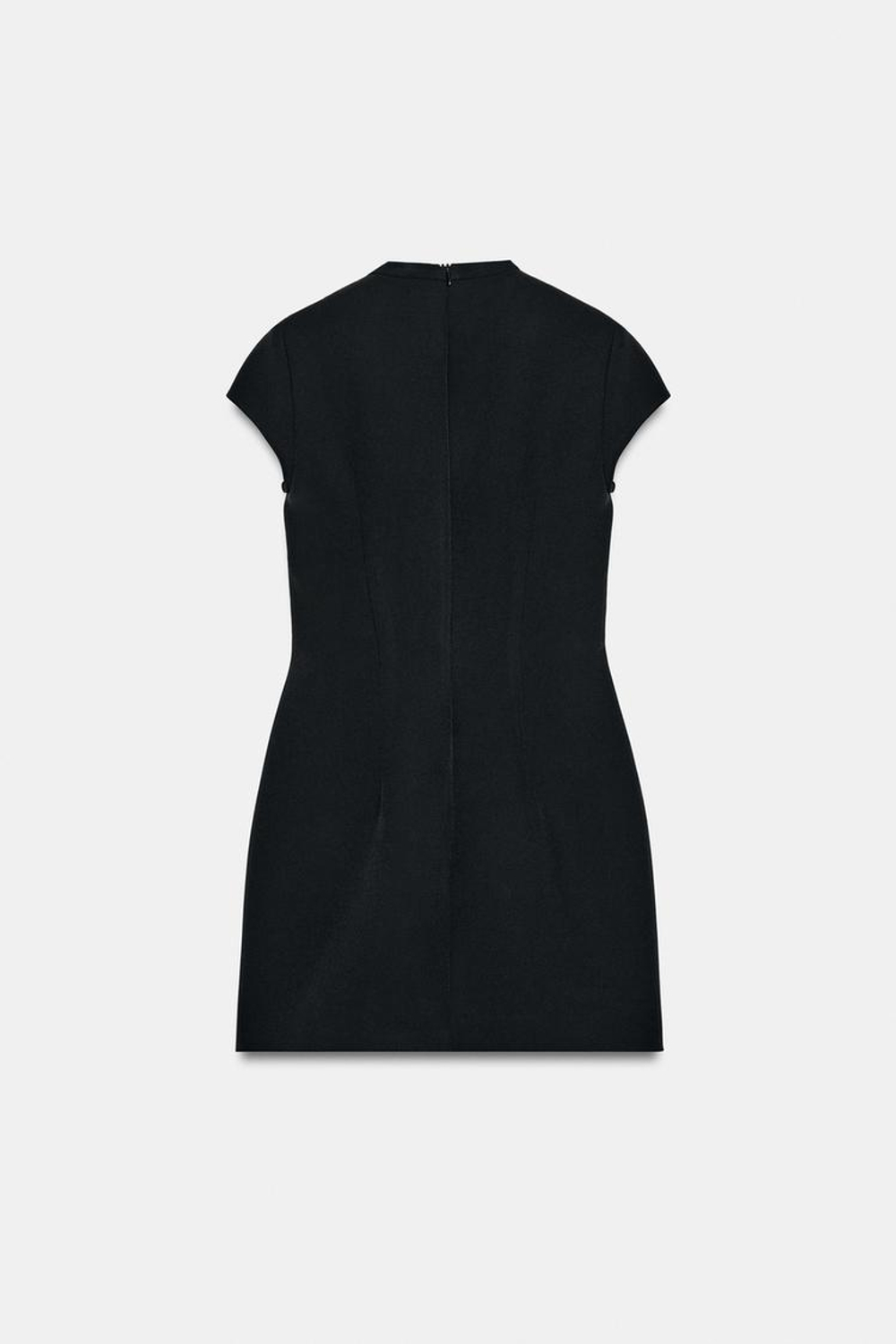 ZARA КОРОТКОЕ ПЛАТЬЕ С ЗАВЯЗКАМИ, ЧЕРНЫЙ