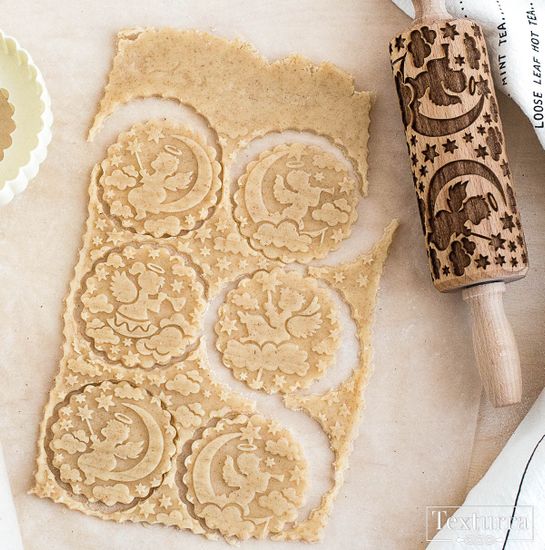 Малая скалка с узором На облаках