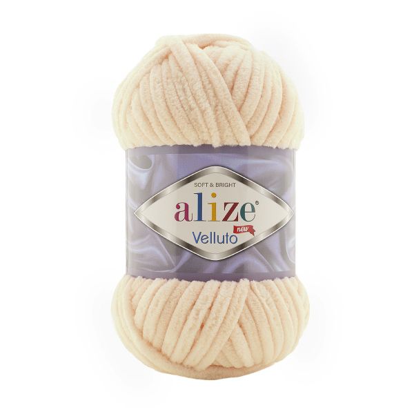 Пряжа Alize (Ализе) Velluto / уп.5 мот. по 100 г, 68м, 310 медовый A