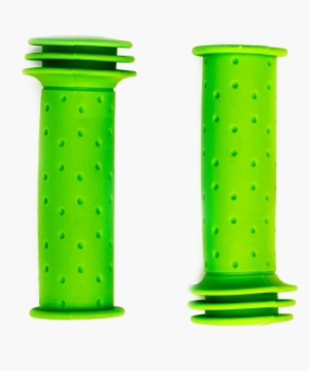Грипсы детские, резиновые, длина 102мм, цвет зеленый, инд.уп. H-G 96 green/child