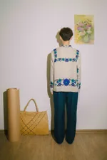 Рубашка Soeurs Chamomile Blue Shirt beige