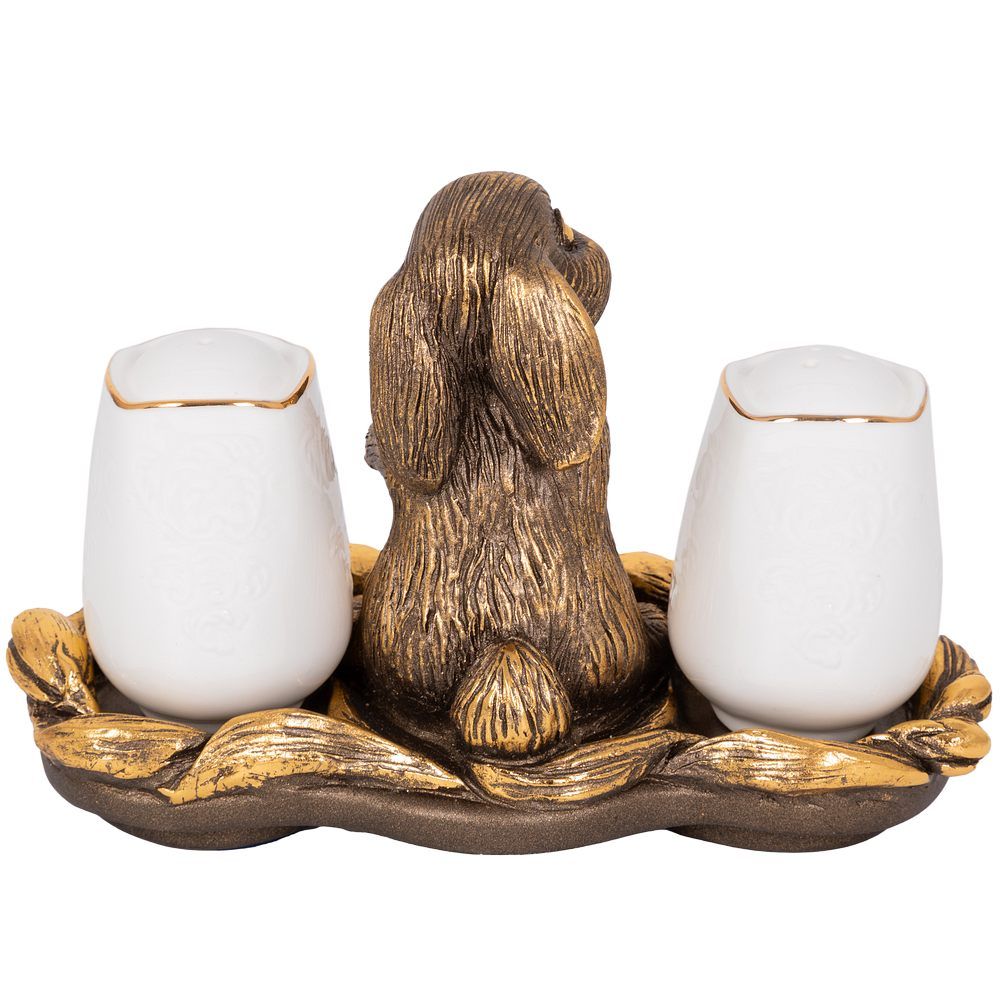 Подставка под специи Кролик Эйприл Бронза