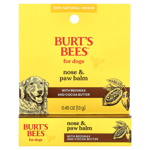 Burt's Bees, бальзам для носа и лап, для собак, 13 г (0,45 унции)