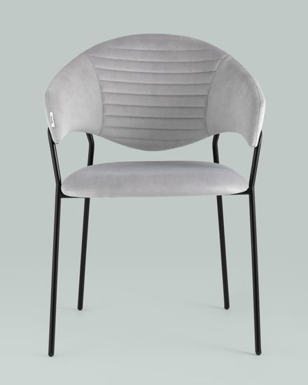 Стул Алексис велюр серый 2 шт