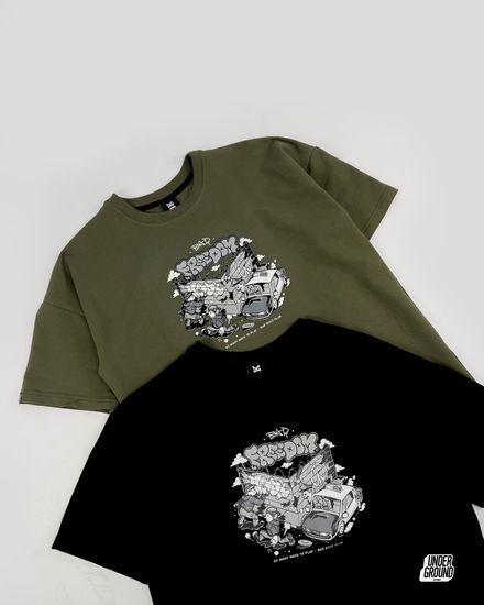 Футболка HOOK Фридом ресток двухнитка хаки