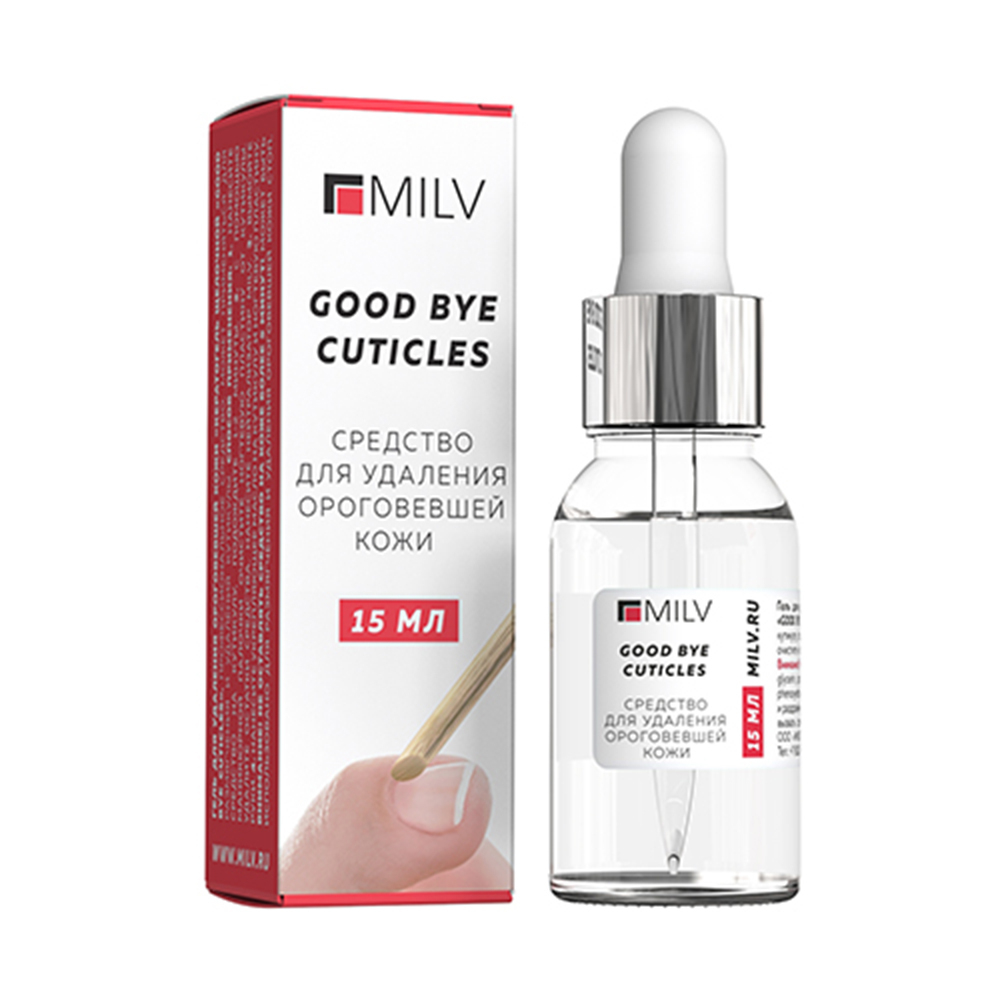 MILV (Арт.18309Р) Кератогель щелочной "GOOD BYE CUTICLES", 15 мл