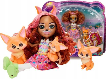Кукла Enchantimals Mattel - Набор с куклой и фигурками лисичек HNT60