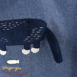 Сумка-шоппер большая с 2 отсеками на кнопке-магните, "MATILDASan", синий, 23-6038-2, KUSUGURU