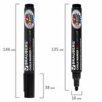 Маркер меловой "POP-ART" ЧЕРНЫЙ, 5 мм, сухостираемый, для гладких поверхностей, BRAUBERG, 151534