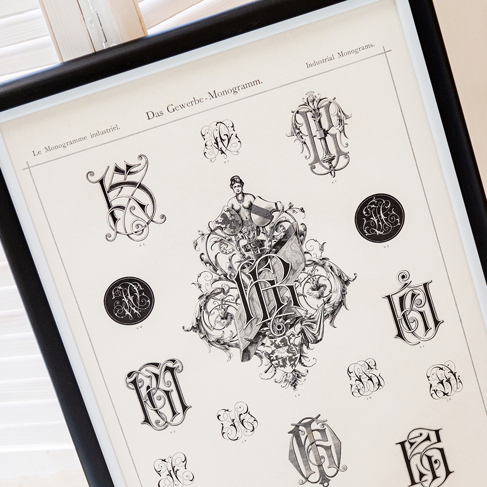 Арт-постер Объект мечты Монограмма 30