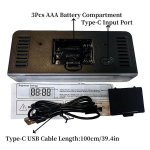 Часы-будильник настольные LED GH8033 White&Green