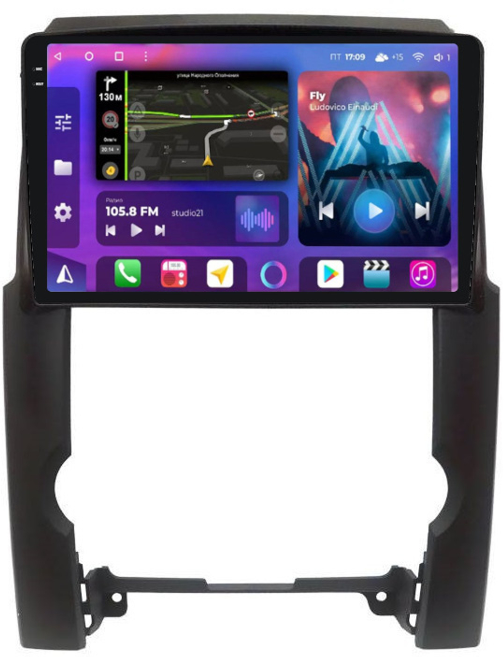 Магнитола для KIA Sorento 2 XM 2009-2012 - FarCar BM041M монитор 10.36" QLED на Android 14, TS10, 4+32Гб, CarPlay, 4G SIM-слот