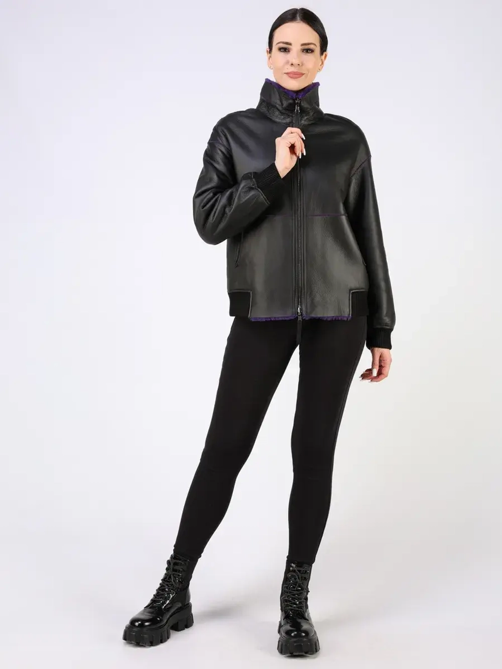 Двусторонняя дубленка зимняя шуба