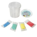 Масса для лепки лёгкая (1 баночка) ЮНЛАНДИЯ "ЮНЛАНДИК - ФЕРМЕР", 4 цвета в баночке, застывающая, 128 мл, 105021