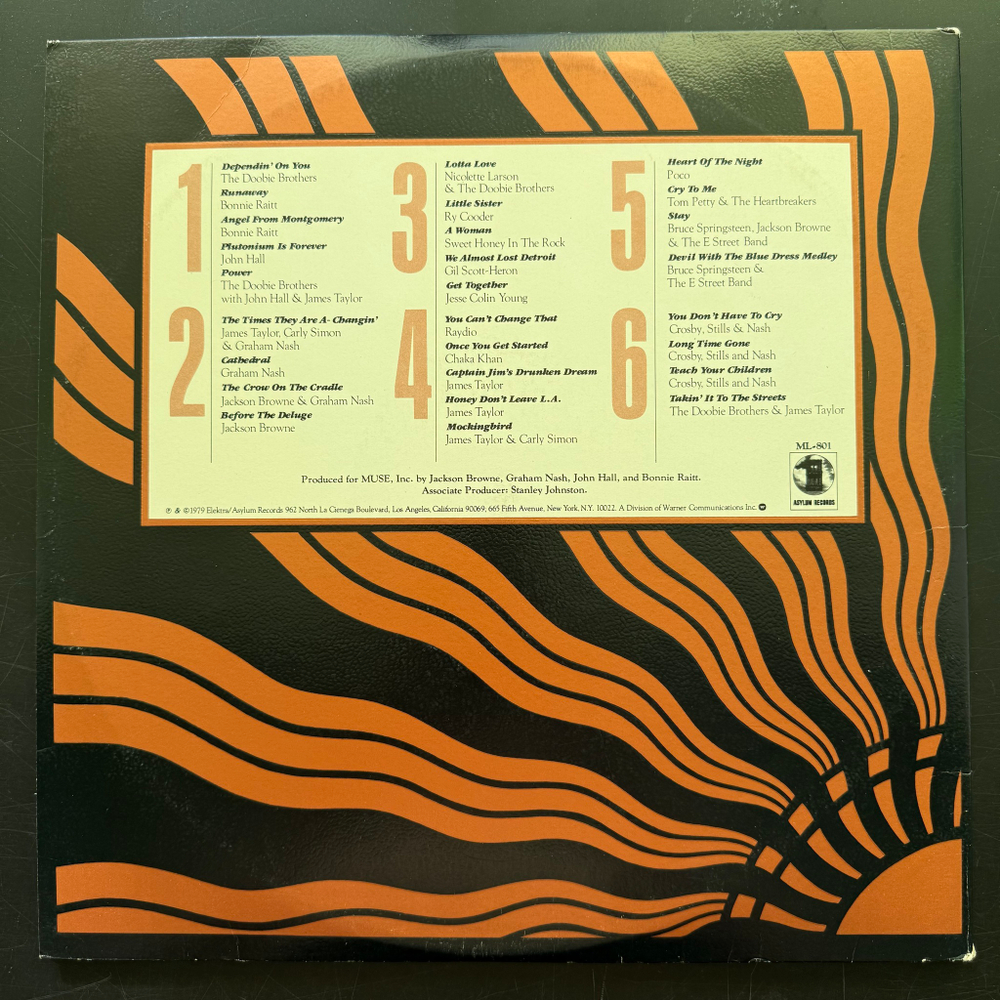 Сборник No Nukes - The Muse Concerts For A Non-Nuclear Future 3LP (США 1979г.)