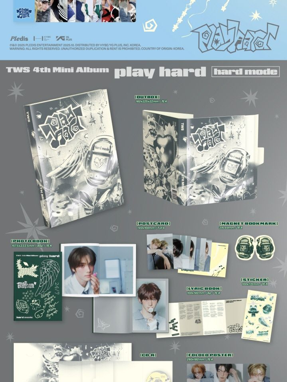Альбом TWS - PLAY HARD 4th Mini Album 2 Version SET