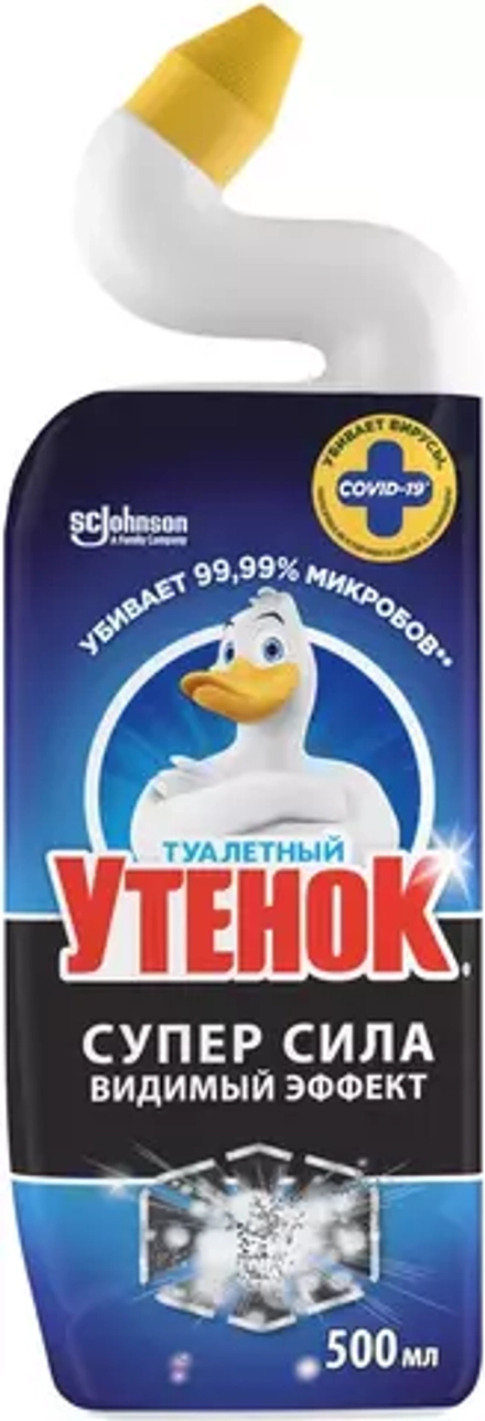 Туалетный Утенок Чистящее средство для унитаза Супер Сила Видимый Эффект, гель, 500 мл