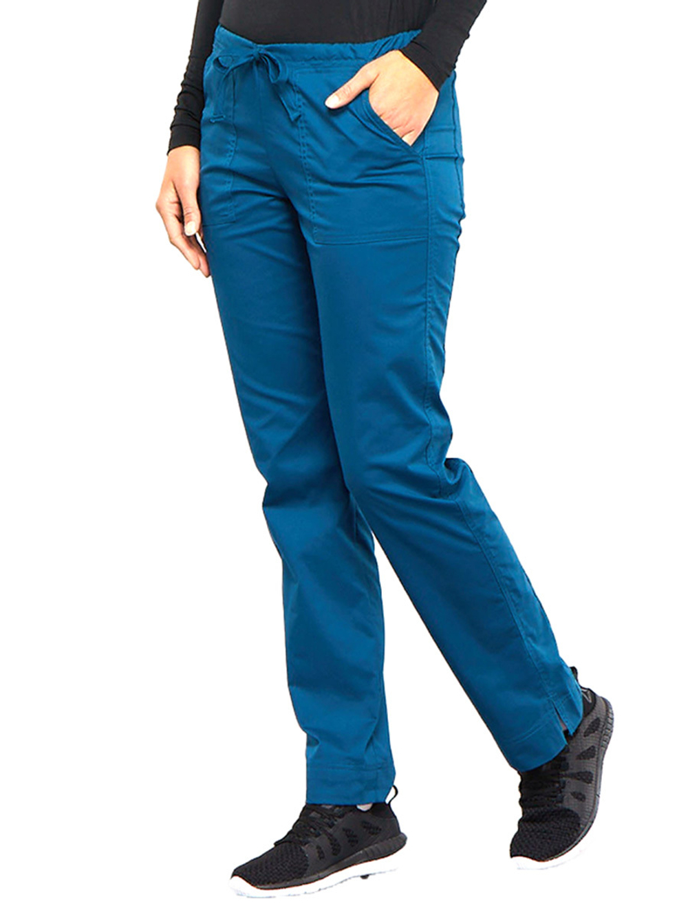 Брюки медицинские женские укороченные Cherokee 4203P на шнурке, голубой, 44