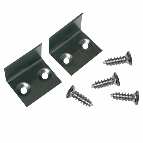 UFE-M03 NICKEL 2 POLYBAG Набор крепежных скоб для углового профиля (2 шт). Материал- алюминий, цвет никель. Упаковка-полиэтилен.