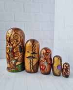 Матрёшка "Поцелуй" Климт 5м 18см