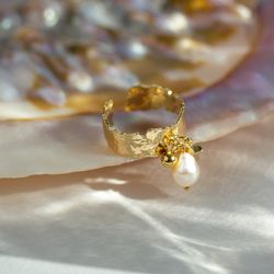 Кольцо с жемчужиной