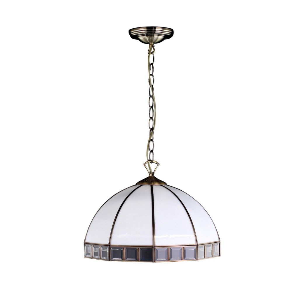 Citilux Шербург-1 CL440132 Люстра витражная подвесная Бронза